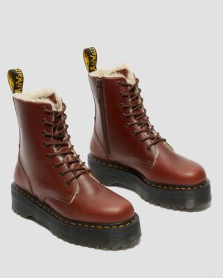 Dr. Martens Women's Jadon FL Platform Quad Retro Brown Abruzzo WP