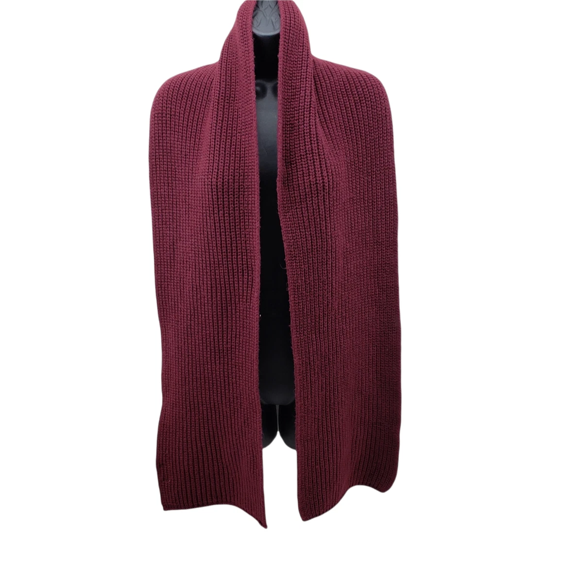 A New Day Women s Winter Scarf Maroon Knit Polyester 9