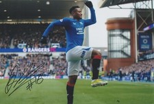 Oscar Cortes signed 12x8&rdquo; Rangers Photo / COA