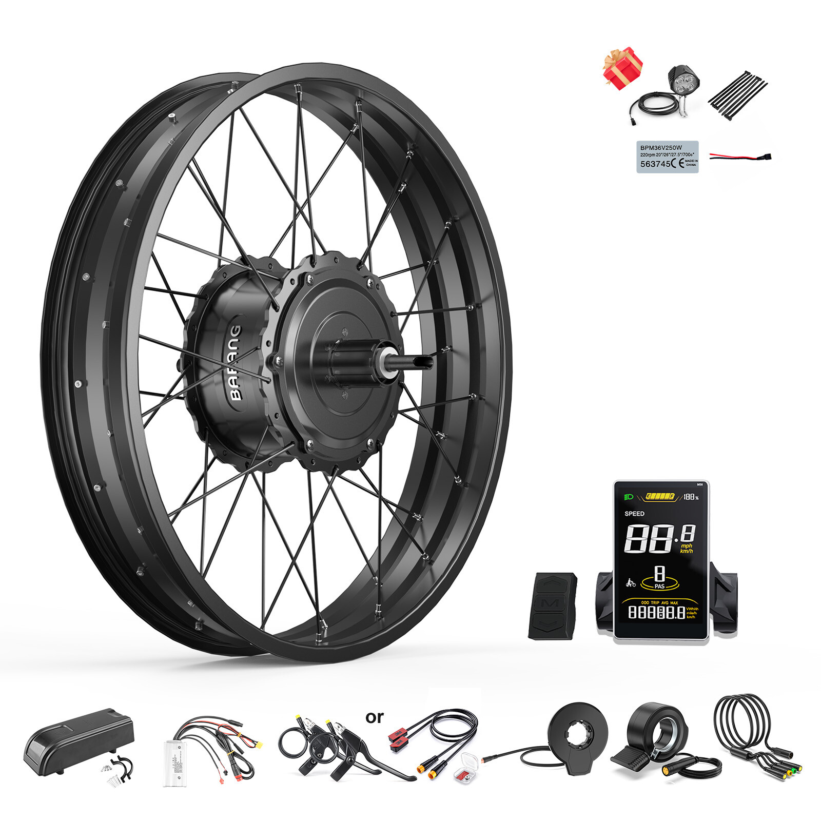 BAFANG 48V1000W Rear Hub Motor 26" 20'' Wheel Hub Motor Bicycle Conversion Kit