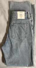 NEW NWT H M BLUE JEANS Women Size 4 Denim High Waist Straight Fit