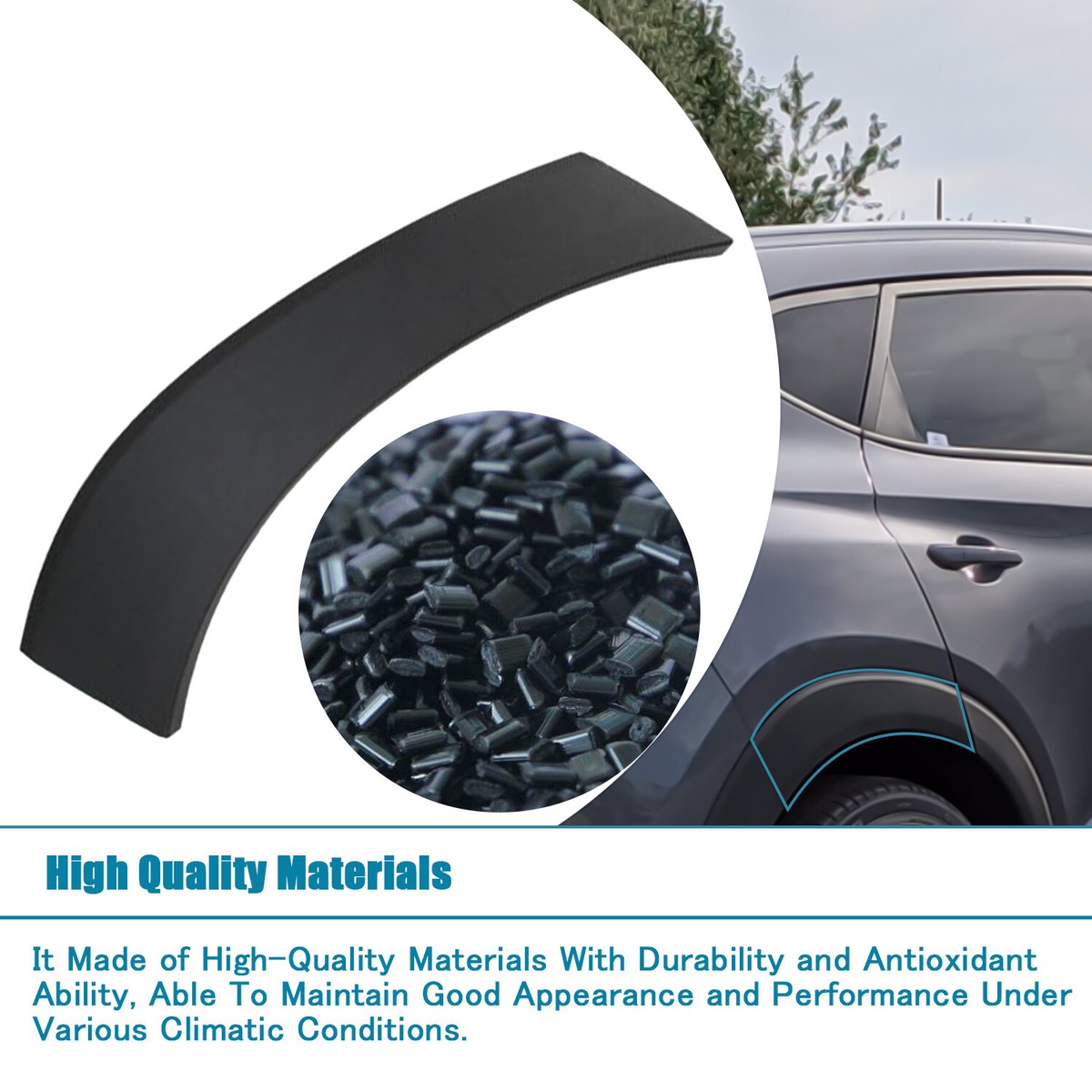 Black Rear RH Fender Molding Trim Right Hand for 2016-2021 Tucson