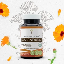 Secrets Of The Tribe Organic Calendula Capsules, 400 mg