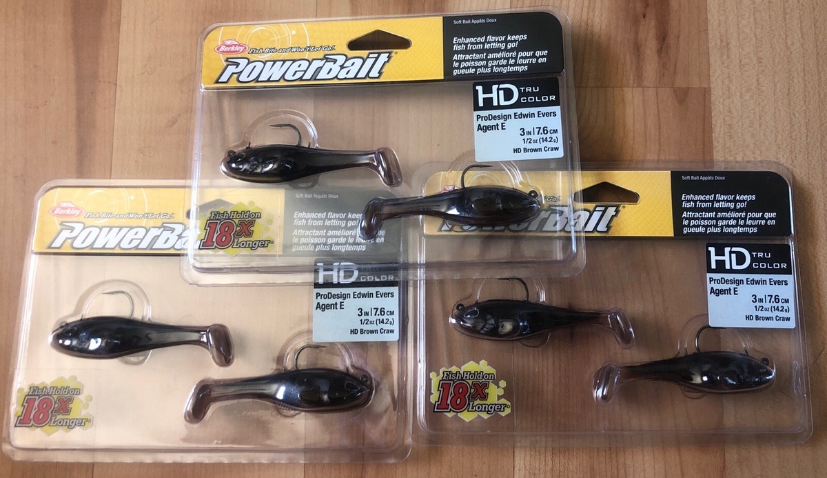 Berkley 3" 1/2 oz. PowerBait Agent E Swimbait Hd Brown Craw ( 3 Packs ) S2 | eBay Berkley 3" 1/2 oz. PowerBait Agent E Swimbait Hd Brown Craw ( 3 Packs ) S2 | eBay