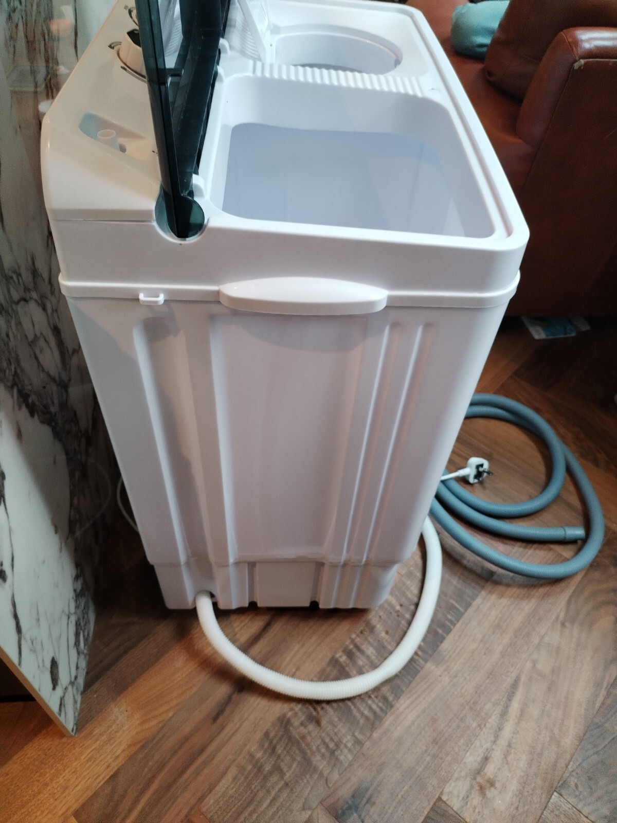 Costway Twin Tub Washing Machine 6.5KG +2kg Dyer.Washer White