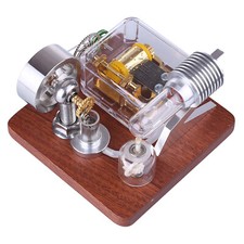 Vintage Hot Air Stirling Engine Music Box Model Antique Toys Collection Gift