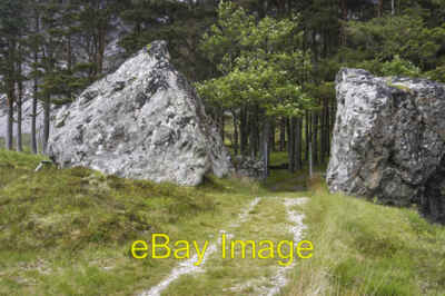 Photo 6x4 Gateway to Arkle Achfary These split boulders are the key to th c2001