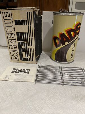 Vtg Rare Dad's Root Beer The Big Can Do Barbeque BBQ Grill Smoker Brand  New!