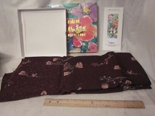 vintage SILK KING Shanghai Famous Brand fabric textile Asian material 156" x 46