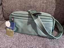 Open Story Anti-Theft RFID Over the Shoulder Travel Bag or Hip Pack - Dark Ivy