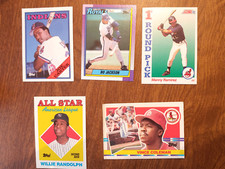 Lot of 5 Baseball Cards Manny Ramirez Rookie Bo Jackson, Randolph Coleman Carter