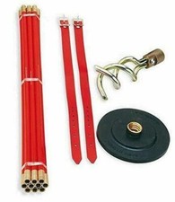 Rothenberger 130080 DRAIN RODS (SET OF 10) C/W 4" PLUNGER, WORM SCREW & STRAPS