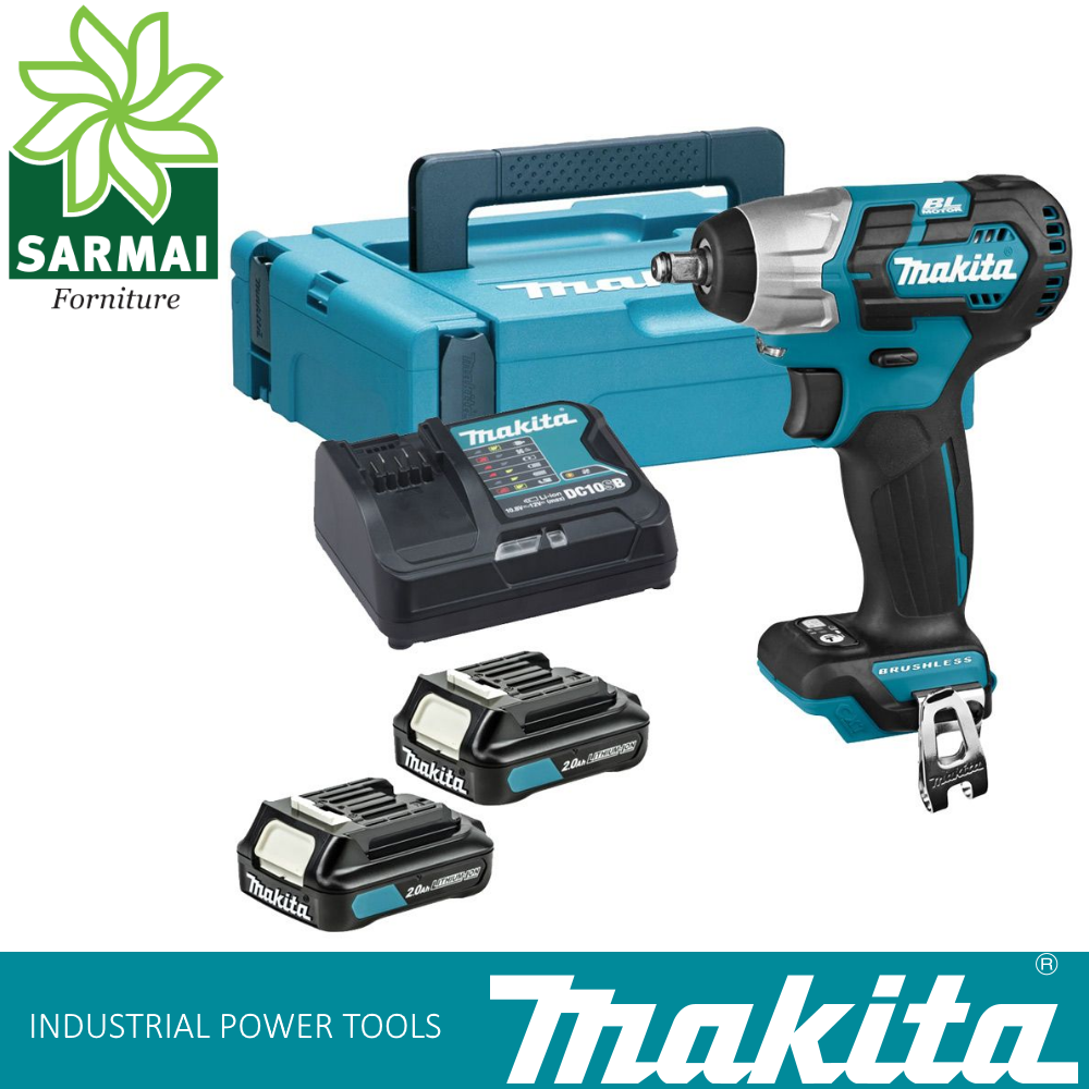 MAKITA TW160DSAJ Avvitatore ad impulsi CXT 12V 3/8 2 batterie 2,0 Ah e valigetta