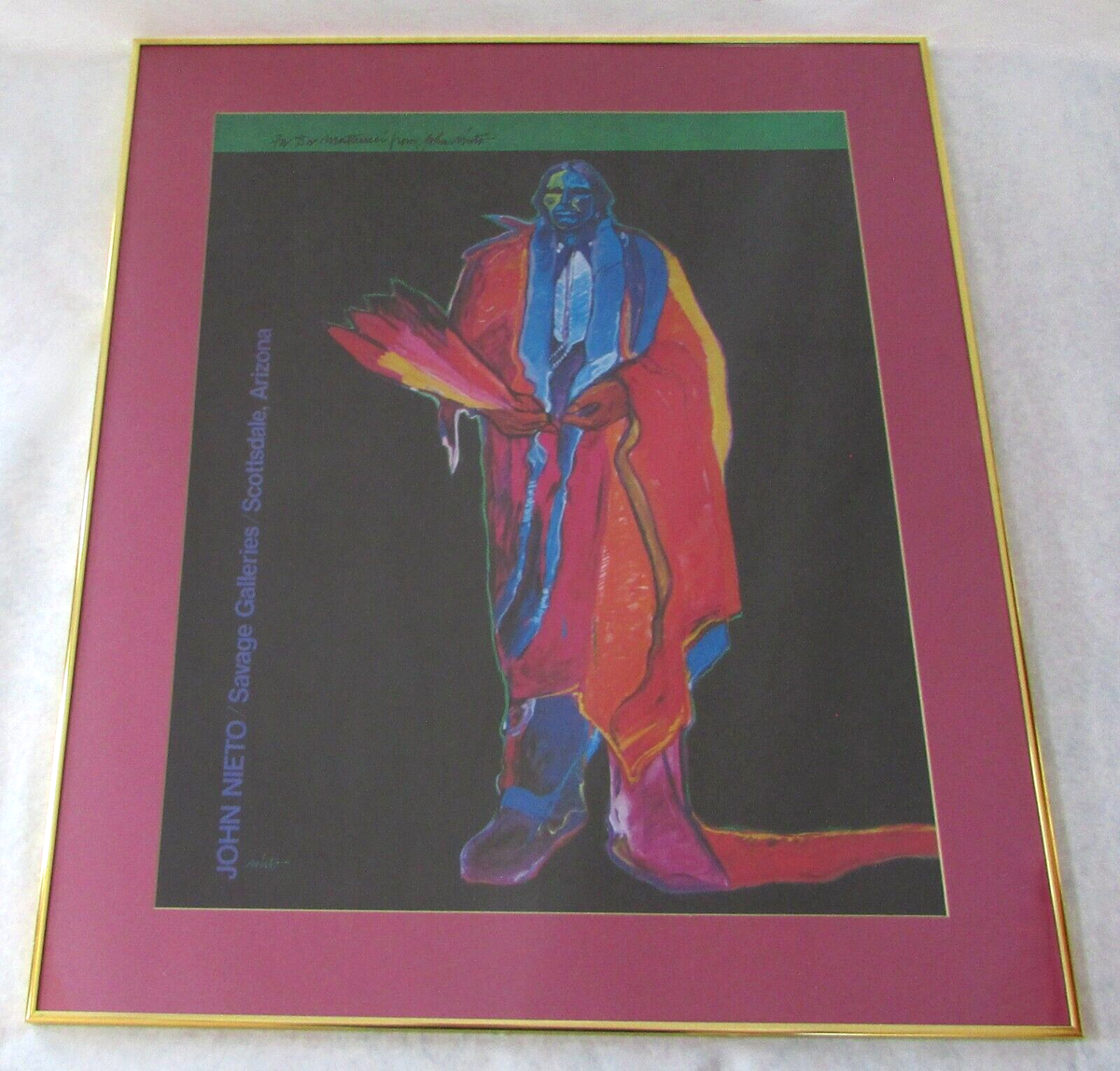 John Nieto Signed Native American Poster Savage Galleries