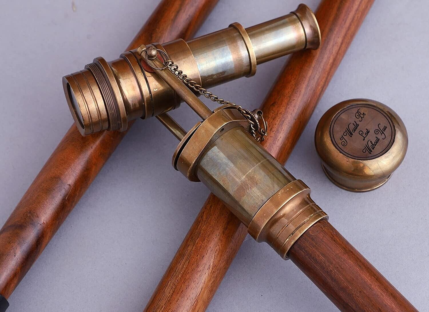 Vintage Solid Brass Telescope Handle Antique Styl… - image 8