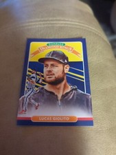 2020 Donruss Diamond Kings Yellow Parallel White Sox Card #12 Lucas Giolito