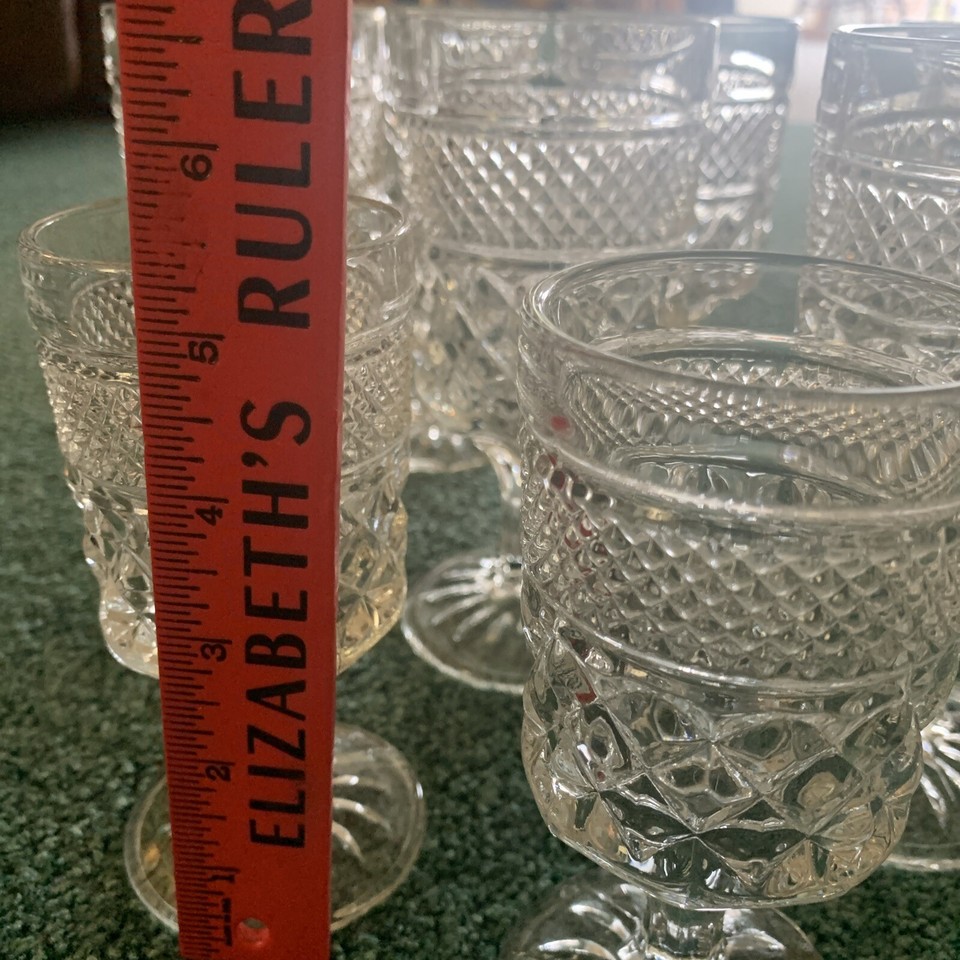 Vintage Crystal Drinking Glasses Set of 8 Large and 2 Small eBay