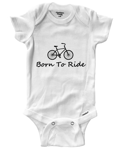 Born To Ride Bike Baby Einteiler Body Neugeborenes Kleinkind Kleidung Dusche Geschenk - Bild 3 von 4