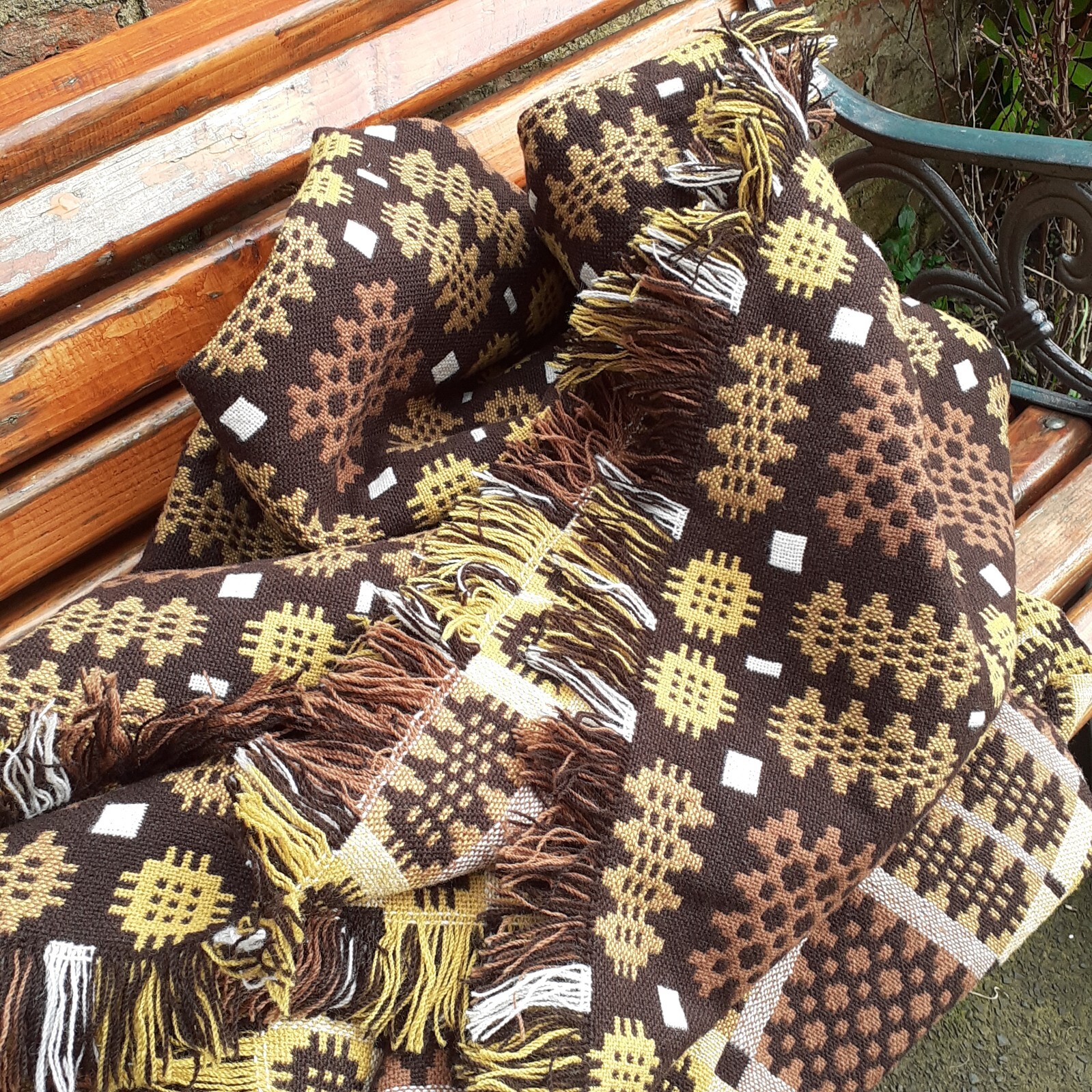 vintage welsh tapestry double bedspread trefriw mills eBay