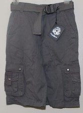 English Laundry Cargo Shorts w Belt Boy's Size 12 Light Grey NWT 48