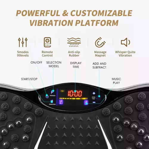 3D-Vibration Vibrationsplatte Vibrationstrainer Fitness Rüttelplatte Workout - Bild 9 von 22