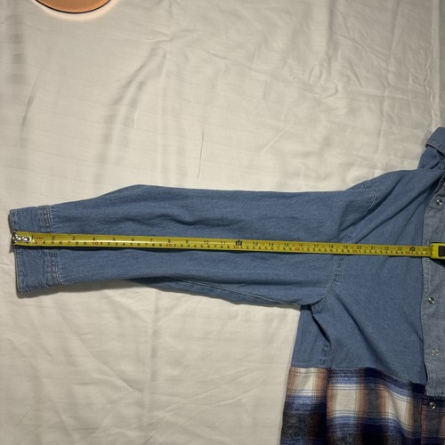 Tu Woman Denim Button Drop Shoulder Coat Size 14 - Picture 8 of 20