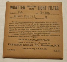 KODAK WRATTEN GELATIN FILTER NO. 64 3" or 75mm Square Early Packaging