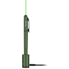 Olight Open Glow OD Green Rechargeable Penlight, LED/Green Laser, 120 L, 2 Refil