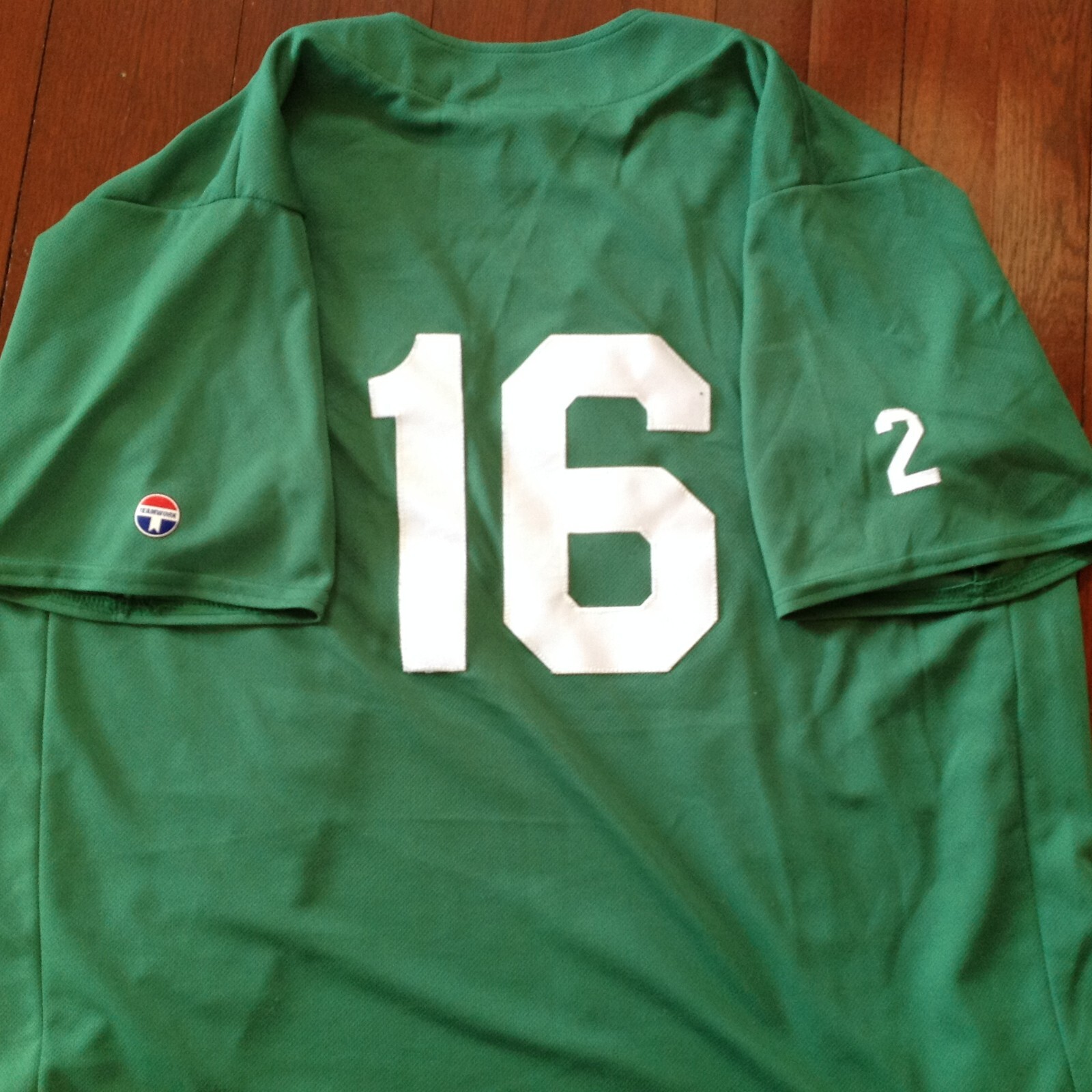 Softball Pre Worn Jersey #16 McCarthys Green W/White by Teamwork Score Homerun