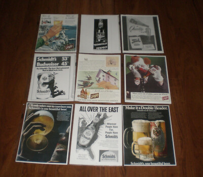 BEER PRINTS - SCHMIDT'S - SCHLITZ -  TECH -  YOUR CHOICE $5.99 EACH