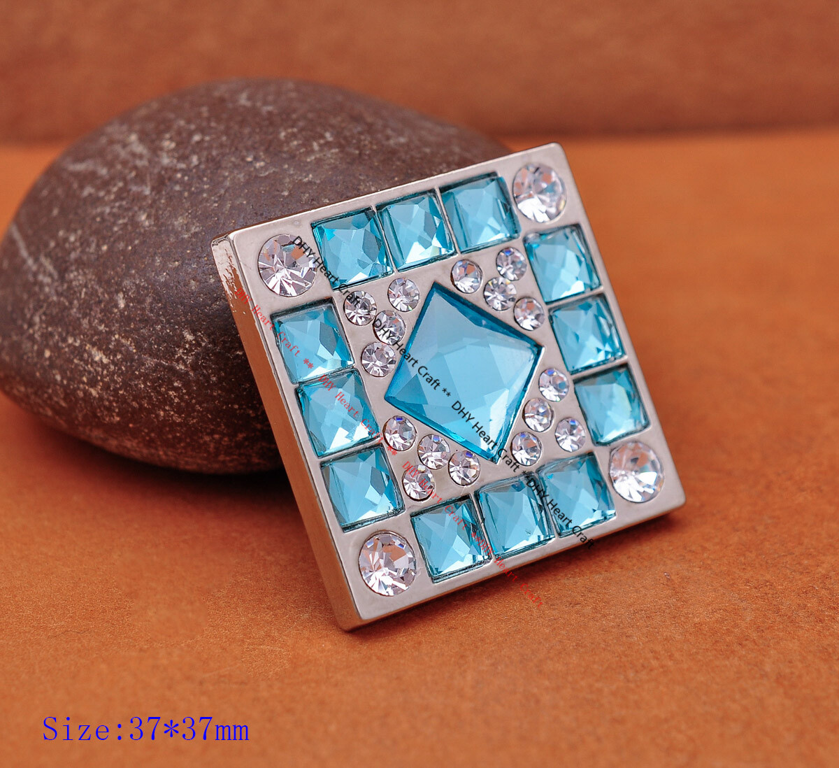 5X Rhinestone Sky Blue Glass DIY Leathercraft Western Bridle  display picture 1