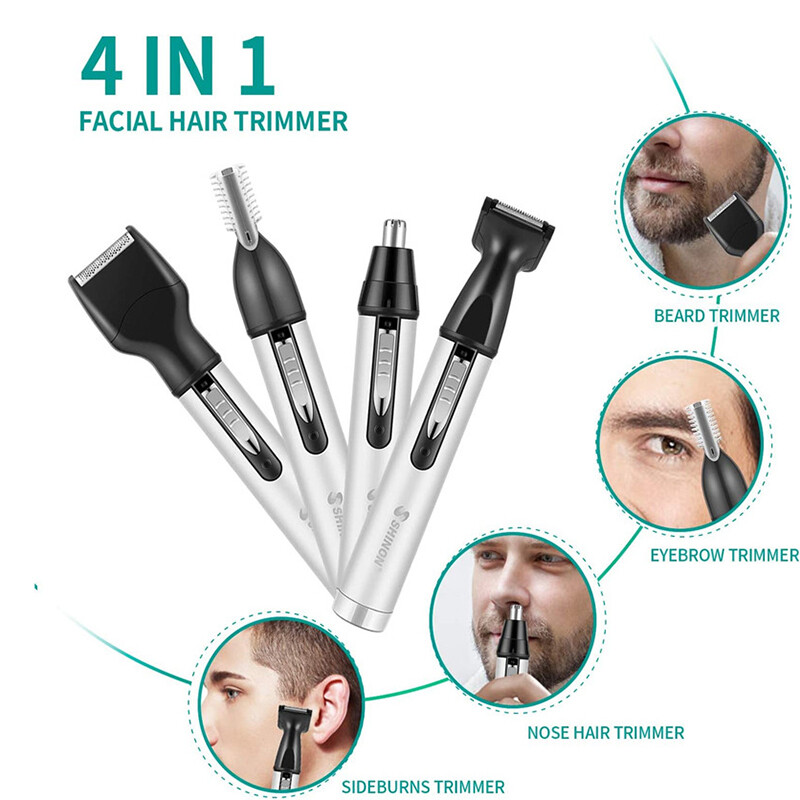Nose Hair Trimmer Electric Rechargeable Ear Face Eyebrow Beard Shaver