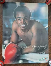 Sugar Ray Leonard 7Up Super Star Poster 1981 Vintage Boxing 25"x19" USA OLYMPICS