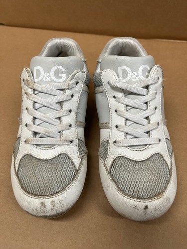 D&G Junior Dolce & Gabbana Kids White Trainers Sneakers Uk Size 11.5 EU 30 - Picture 4 of 13