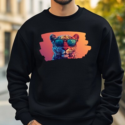 Leopard With Glasses Sweatshirt Cosy And Perfect For Any Occasion S To 4XL