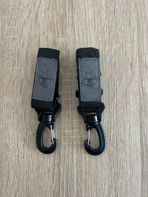 2x Haken für Kinderwagen | Karabiner Wickeltasche Einkauf Tasche Aufhänger