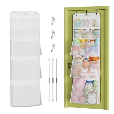 Stuffed Animal Storage,Over the Door Organizer for Stuffies with 11 Expandabl...