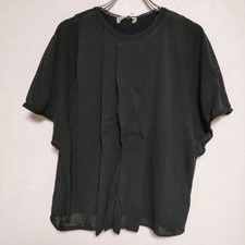mina perhonen petalo ws8201 knit tops short sleeve cotton knit black 4-0626S  
