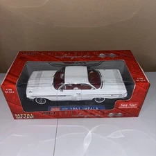 1:18 Scale Die-Cast Sun Star 1961 Chevrolet Impala SS 409 White Rare  WP113