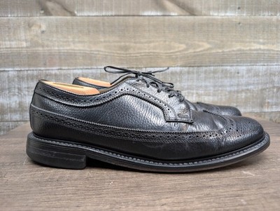 Florsheim Black Leather Wingtip Longwing Gunboat Wingtip Dress Shoes Mens  11 E