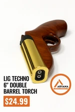 LIG Techno Torch 6" Double Barrel Torch Gun – Assorted Designs  1CT