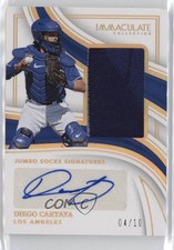 2023 Immaculate Jumbo Socks Signatures Holo Gold 4/10 Diego Cartaya Auto 1v1