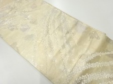 6992185: JAPANESE KIMONO / ANTIQUE FUKURO OBI / SILK / WOVEN ABSTRACT WEEPING