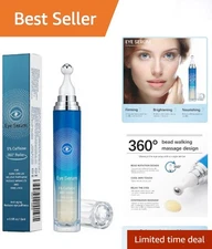 5% Caffeine Eye Serum, Anti-Aging Under Eye Roller Cream for Dark Circles Puf...