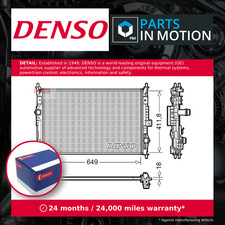 Radiator fits CITROEN C4 GRAND PICASSO Mk2 1.6D 2013 on Denso 1610017680 Quality