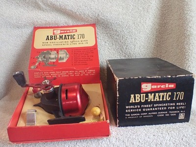 ABU GARCIA ABU-MATIC 170 Fishing Spincasting Reel Orig. Box Papers Tools  WORKS | eBay