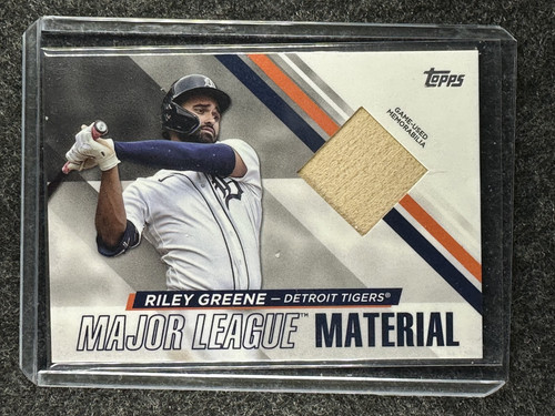 Riley Greene 2024 Topps Series 1 #MLMRG Major League Materials Game Used Bat