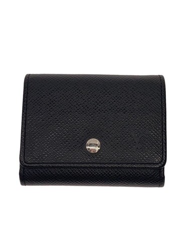 Louis Vuitton Fold Wallet Porto Monesergei Tiger Leather BLK Men's Used