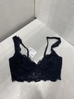Free People Last Dance Demi Underwire Bra Size 32DD Black — photo 1