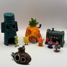 Aquarium Dekoration – 10er-Set SpongeBob Häuser Inkl. Figuren (NEU & OVP)